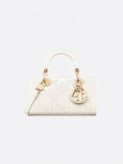 Lady D Joy Micro Cannage Patent Calfskin Tote Bag Latte - DIOR - BALAAN 2