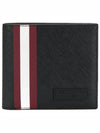 Stripe Logo Patch Brasai of Bicycle Wallet Black - BALLY - BALAAN 1