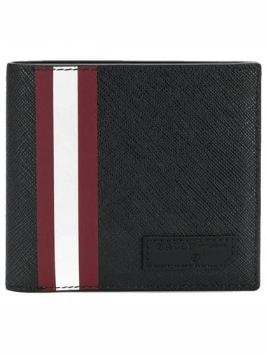 Stripe Logo Patch Brasai Of Half Wallet Black - BALLY - BALAAN 1