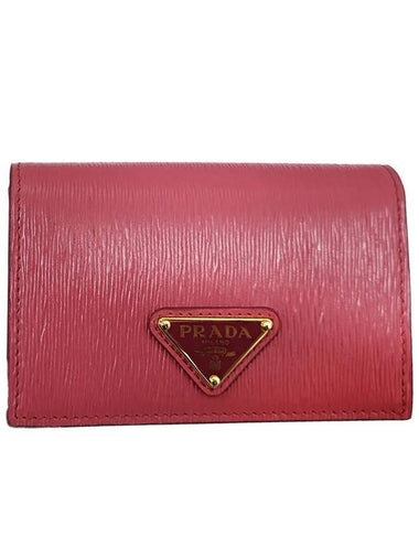 Vitello Logo Card Wallet Pink - PRADA - BALAAN 1