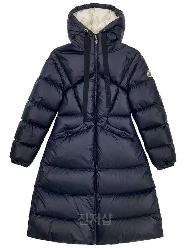 Selenga Logo Patch Long Down Padding Navy - MONCLER - BALAAN 2