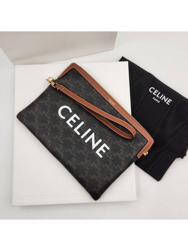 Strap Small Clutch Bag Brown - CELINE - BALAAN 5