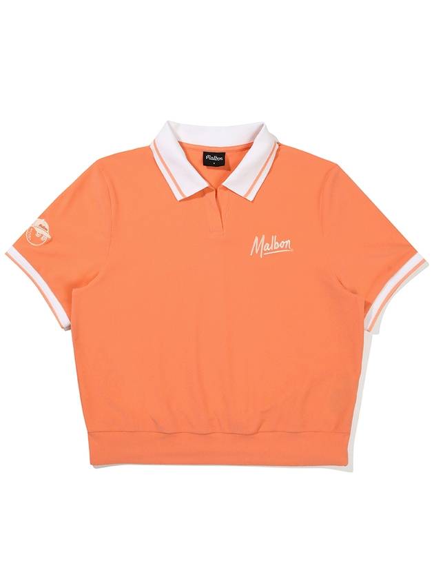 Terry Bucket Polo T-Shirt ORANGE WOMAN M3222PTS19ORG - MALBON GOLF - BALAAN 2