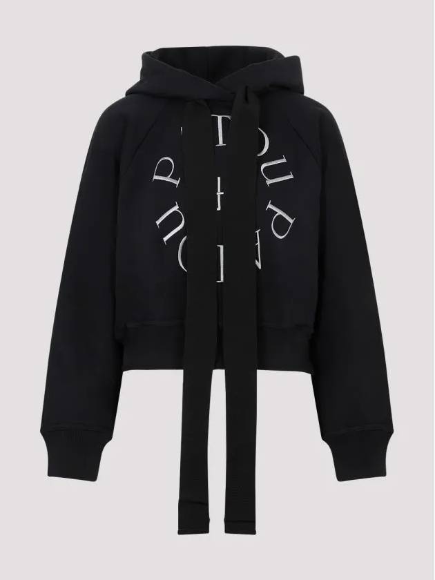 Medallion Organic Cotton Hoodie Black - PATOU - BALAAN 2