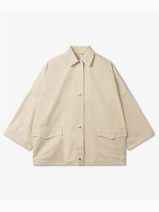 Collared Button-Up Jacket Cream - TOTEME - BALAAN 2