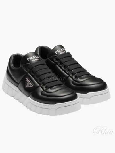 Padded Nappa Leather Low Top Sneakers Black - PRADA - BALAAN 2