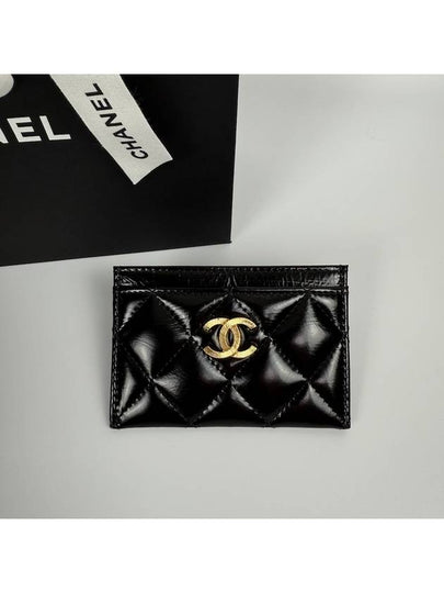 Glossy CC Card Wallet Black - CHANEL - BALAAN 2