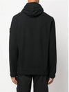 Garment Dyed Brushed Cotton Fleece Hoodie Black - STONE ISLAND - BALAAN 6