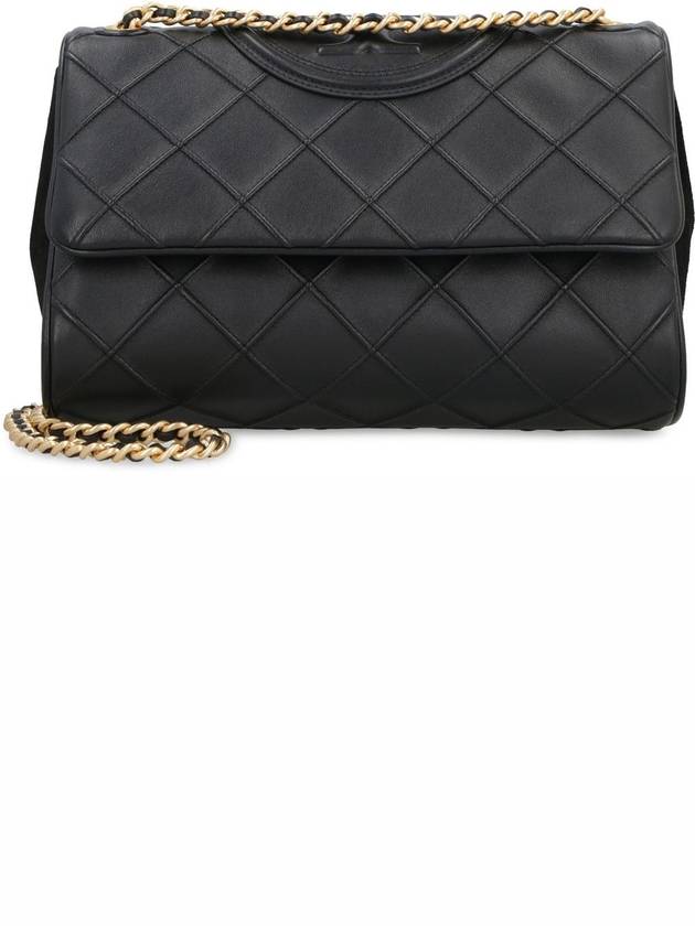 Fleming Soft Frame Stitch Small Shoulder Bag Black - TORY BURCH - BALAAN 3