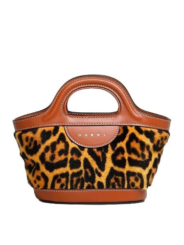 Leopard Ramper Tote Bag Brown - MARNI - BALAAN 1