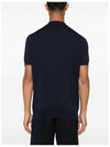 Knit Short Sleeve Polo Shirt Navy - BRUNELLO CUCINELLI - BALAAN 3