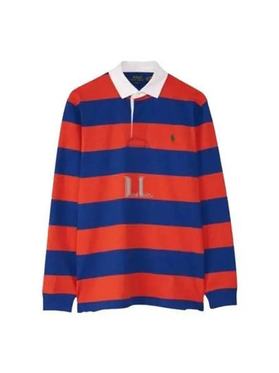 Striped Polo Shirt Orange Royal - POLO RALPH LAUREN - BALAAN 2