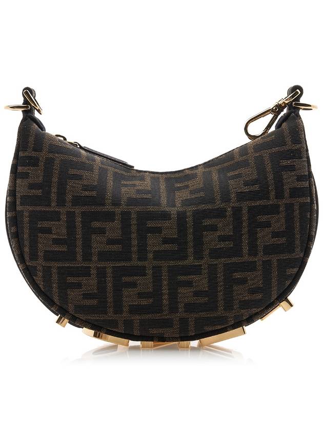 FF Jacquard Fabric Mini Cross Bag Brown - FENDI - BALAAN 11