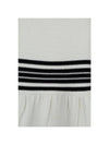 Mariniere Cotton Silk Knit Midi A-Line Skirt White - DIOR - BALAAN 4