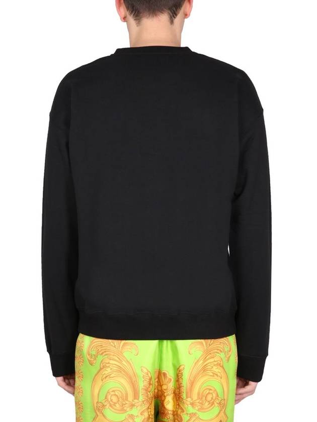 Metallic Logo Sweatshirt Black - VERSACE - BALAAN 4