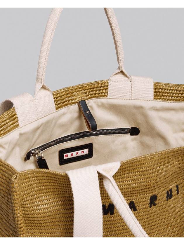 Raffia East West Tote Bag Natural - MARNI - BALAAN 5