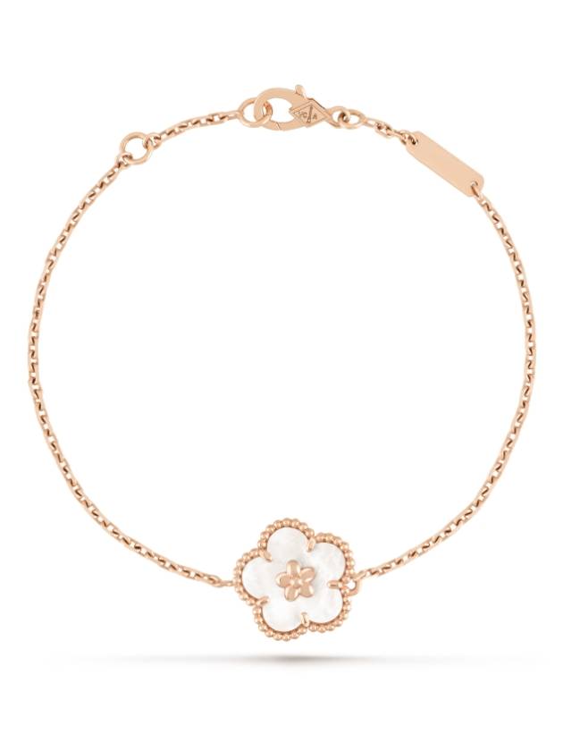 Lucky Spring Plum Blossom Bracelet Rose Gold White - VANCLEEFARPELS - BALAAN 2