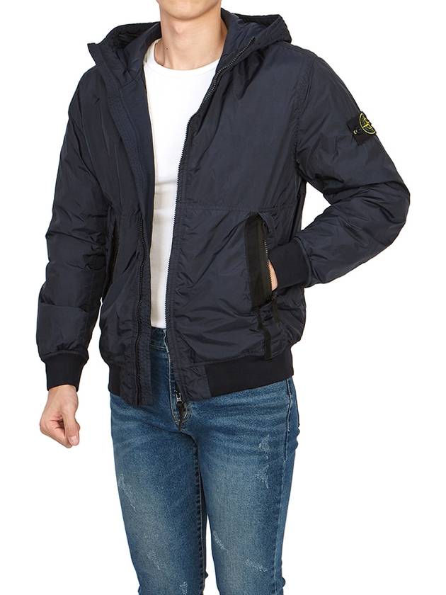 Men's Garment Dyed Crinkle Reps Recycled Nylon Primaloft TC Hooded Jacket Navy - STONE ISLAND - BALAAN 7