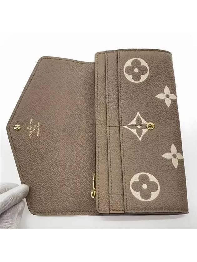 Sarah Monogram Empreinte Long Wallet Brown - LOUIS VUITTON - BALAAN 3