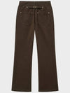 Moleskine Cinchback Flare Pants Brown - NOIRER - BALAAN 9