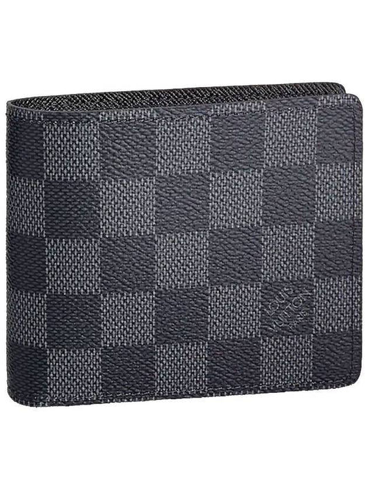 Slender Damier Half Wallet Grey - LOUIS VUITTON - BALAAN 1