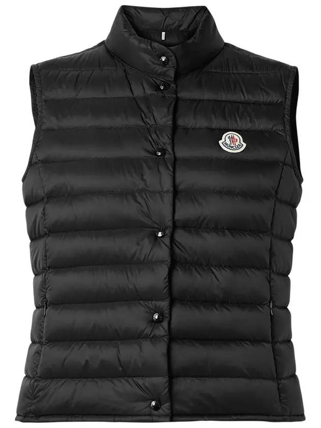 Liane Logo Patch Down Vest Black - MONCLER - BALAAN 7