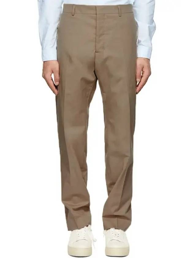 Men's Cigarette Fill Straight Pants Beige - AMI - BALAAN.