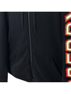 logo print overfit hooded zip-up black - BURBERRY - BALAAN 4