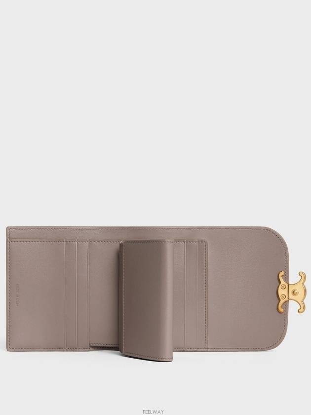 Shiny Triomphe Small Calfskin Half Wallet Acid Brown - CELINE - BALAAN 4