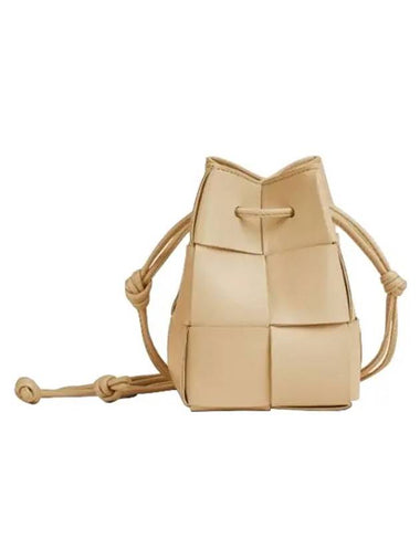 Intrecciato Cassette Small Bucket Bag Porridge - BOTTEGA VENETA - BALAAN 1