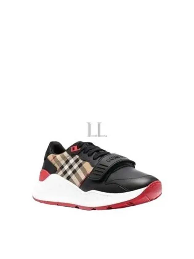 Vintage Check Leather Low Top Sneakers Black - BURBERRY - BALAAN 2