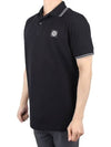 Logo Patch Polo Shirt Black - STONE ISLAND - BALAAN 4