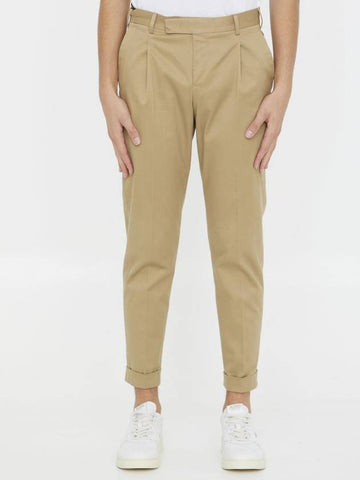 Beige Cotton Trousers - PT TORINO - BALAAN 1