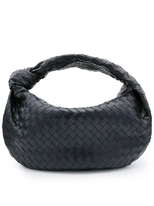 Intrecciato Lambskin Small Shoulder Bag Black - BOTTEGA VENETA - BALAAN 2