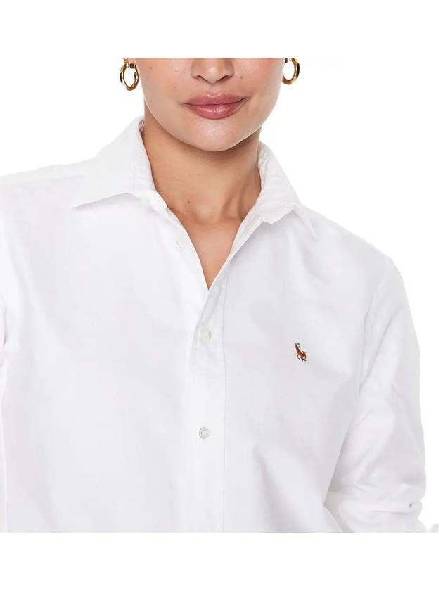 Pony Classic Fit Long Sleeve Shirt White - POLO RALPH LAUREN - BALAAN 5