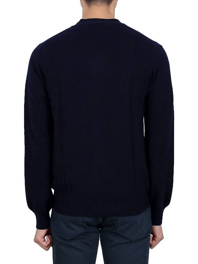 Play Red Waffen V-neck Cardigan Navy - COMME DES GARCONS - BALAAN 6