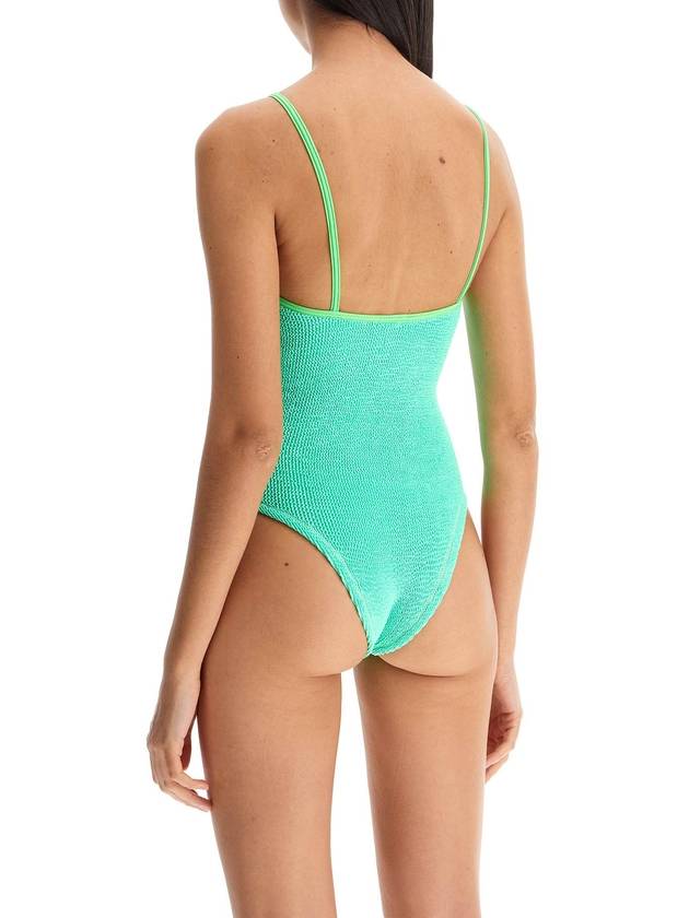 high-waisted neon green one-piece swimsuit with adjustable straps - REINA OLGA - BALAAN 3