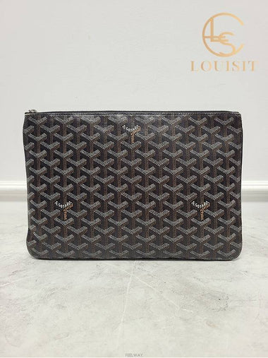 Used luxury goods Lewis It MM Black Senna clutch bag - GOYARD - BALAAN 1