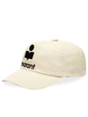 Tyron Embroidered Logo Ball Cap Ecru - ISABEL MARANT - BALAAN 4