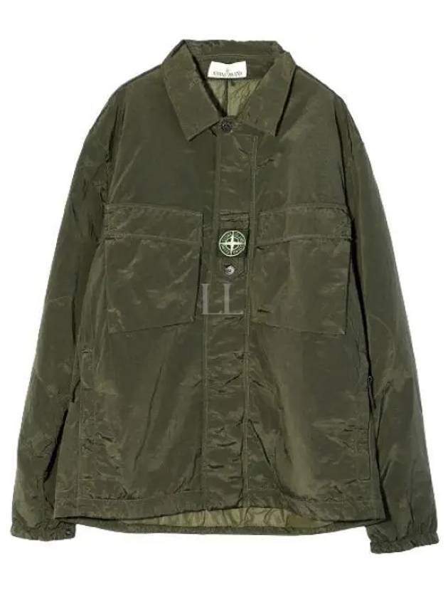 Lightweight Shirt Jacket Khaki - STONE ISLAND - BALAAN 2