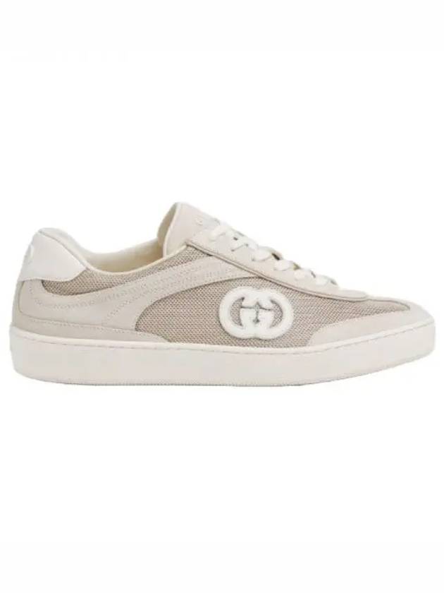 Interlocking G Low Top Sneakers Beige - GUCCI - BALAAN 1