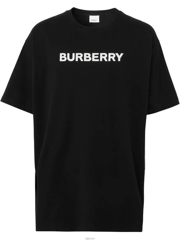 logo print cotton short sleeve t-shirt white - BURBERRY - BALAAN 3