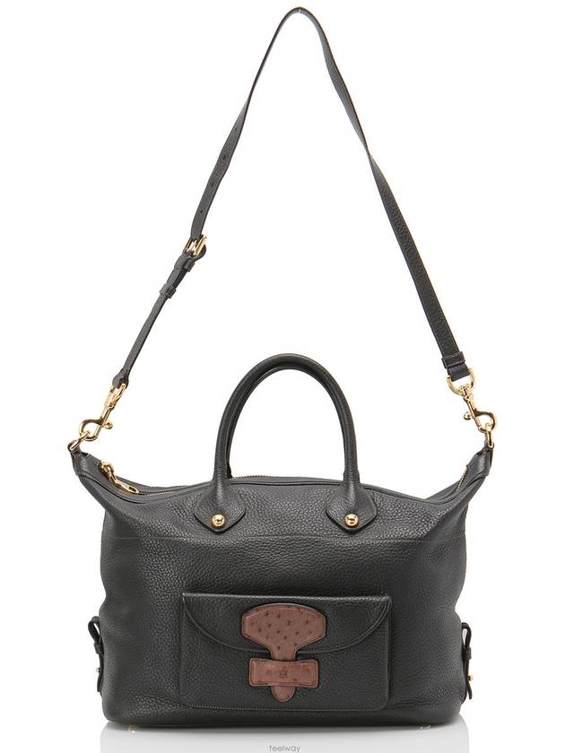 Classic May Bag Ostrich Black 2 WAY - LOEWE - BALAAN 10