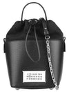 5AC Number Logo Texture Leather Bucket Bag Black - MAISON MARGIELA - BALAAN 2