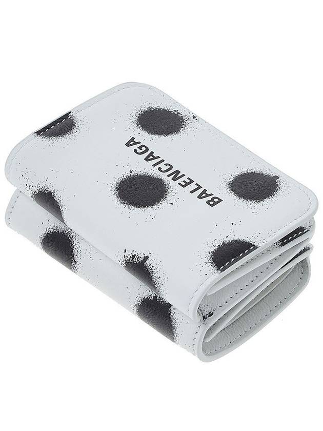 Spray Polka Dot Half Wallet White - BALENCIAGA - BALAAN 5