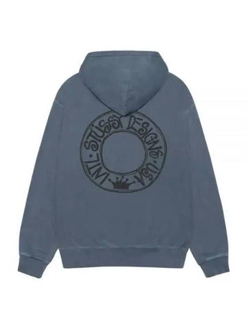 Buana Pigment Dyed Zip Hood Navy - STUSSY - BALAAN 1