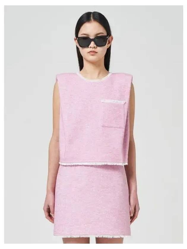 Tweed sleeveless top pink domestic product GM0023112872773 - JUUN.J - BALAAN 1