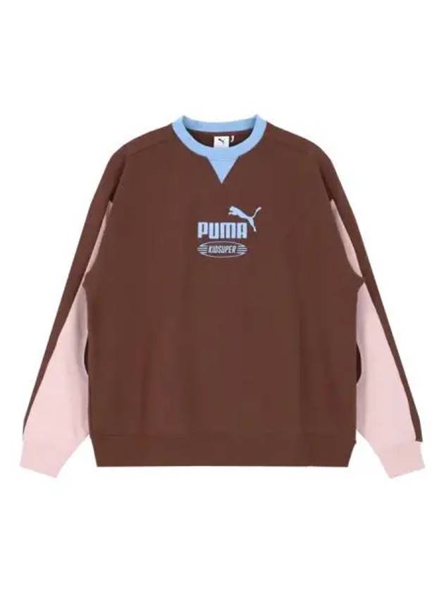 Kid Super Crew Neck Espresso Brown - PUMA - BALAAN 1