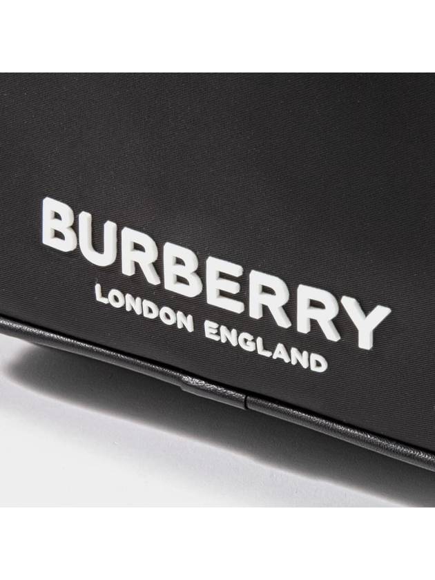 Logo Print Nylon Crossbody Bag Black - BURBERRY - BALAAN 5