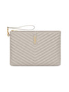 Gold Monogram Matelasse Clutch Bag Blanc Vintage - SAINT LAURENT - BALAAN 1